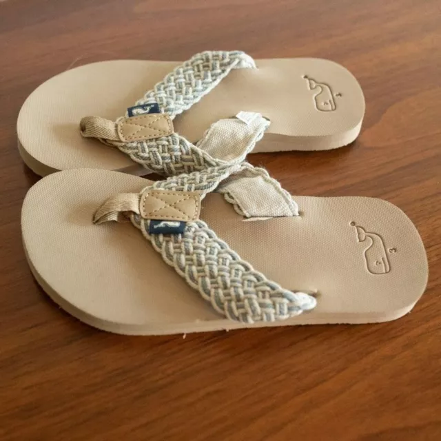 Vineyard Vines Kids Flip-Flops Sandals Size 3 Tan