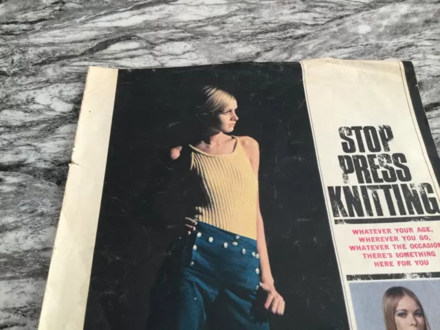 Job Set Vintatge Strickmuster Hauptsächlich Aus Zeitschriften - Twiggy Modellierung