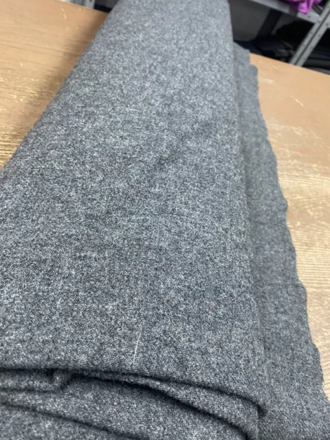 Mallalieus Pure Grey Wool Tweed ￼ W-150Cm Per Metre