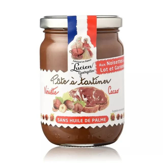Crema al cioccolato nocciola crema di noci cacao 280 g bicchiere dalla Francia senza olio di palma!