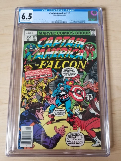 Captain America #217 - CGC 6.5 OW/W (1978, Marvel, MCU) 1st Marvel Man / Quasar