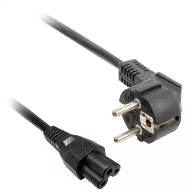 Enchufe Cable de Corriente Alimentacion Schuko C5 Trebol para Portatiles #1