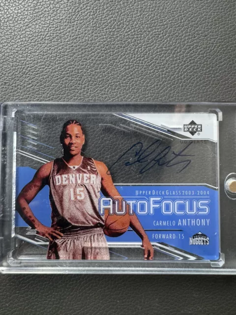 2003-04 Upper Deck UD Glass AUTO Focus Carmelo Anthony RC Rookie AUTO Nuggets