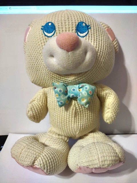 Vtg. F.Price Cozies Cream colored Bear 10 inches plush thermal waffle
