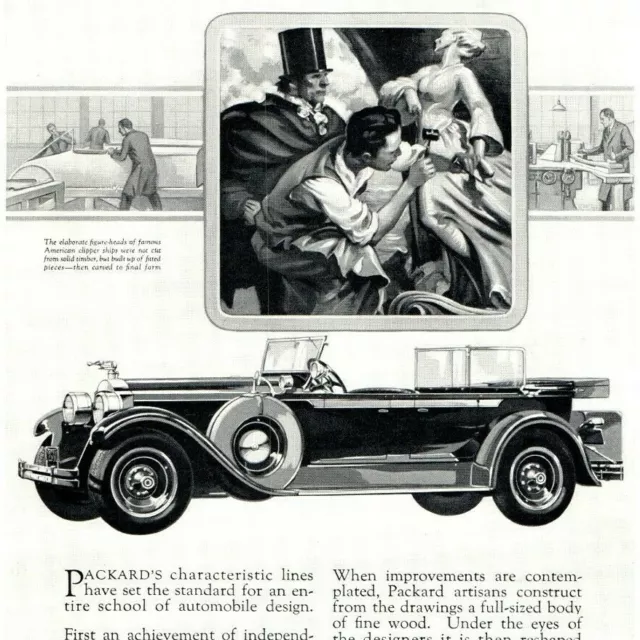 1928 Packard Auto Print Ad Automobile Car Advertising Antique Original Paper 4A