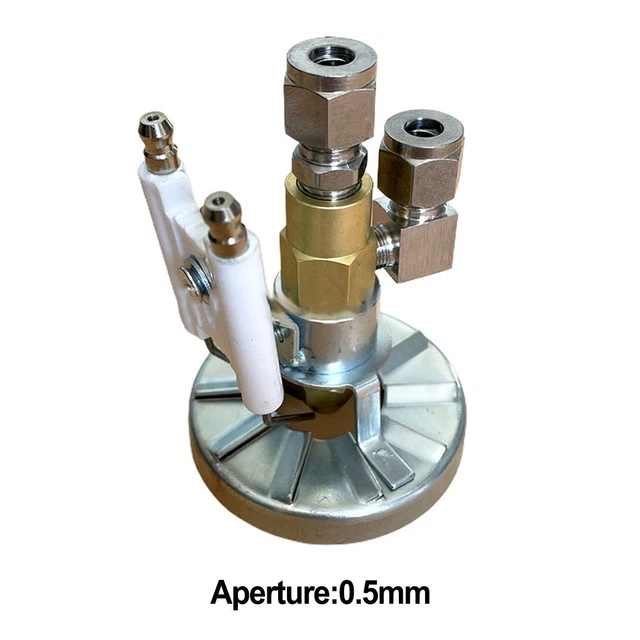 Ana Waste Oil Burner Nozzle Brass Siphon Oil Fuel Nozzle Air Atomizing Sprayer Diesel Heavy Oil Nozzle Burner Accessories 0 5 2mm Home Decor