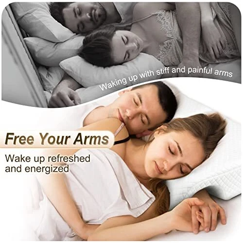 HOMCA Memory Foam Pillow for Couples Adjustable Cube Cuddle Pillow Anti Press... 3