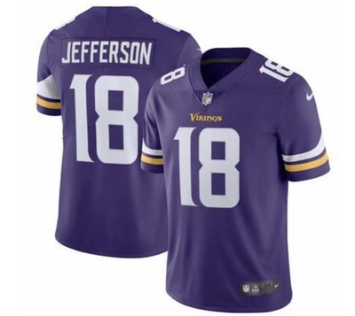 YOUTH MINNESOTA VIKINGS Justin Jefferson Purple Mainliner Long Sleeve T-Shirt $27.99 - PicClick