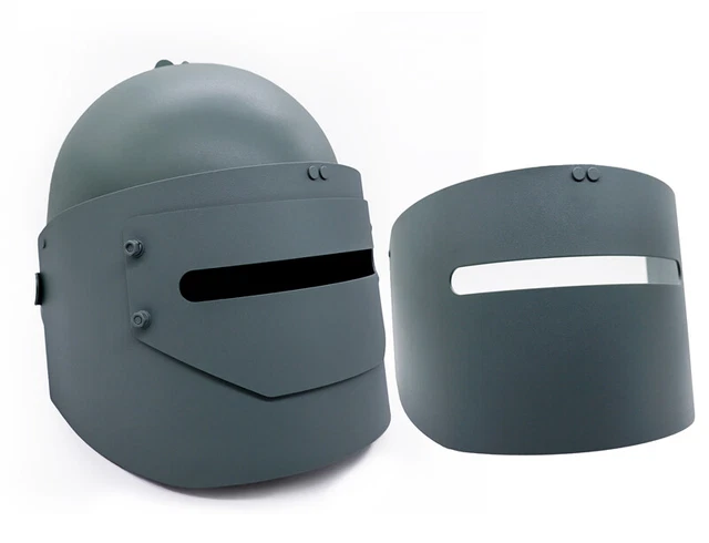 Masque Facial Gel Blaster - Protection Complète Visage Ventilée - Gris/vert, Ajustable Pour Ados Et Adultes 14+