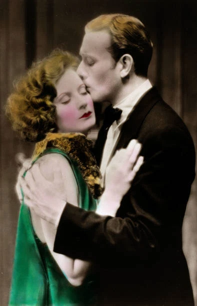 FILM ACTRESS GRETA Garbo with actor Conrad Nagel in 1928 Movie OLD ...