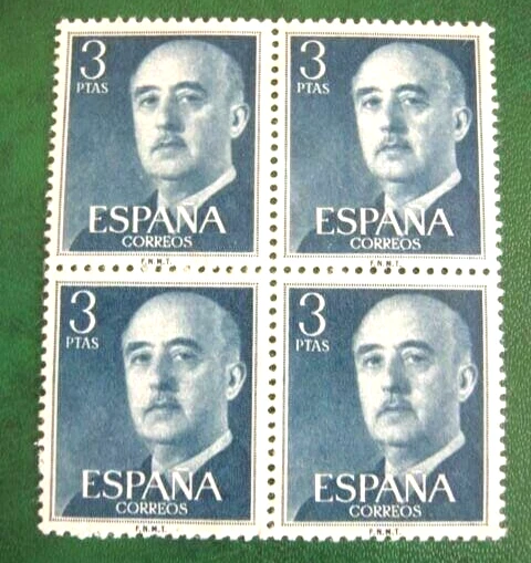 Briefmarke Spanien 1955 Francisco Franco ** Postfrisch MNH – Sammlerstück, Katalog-Nr. 1053c