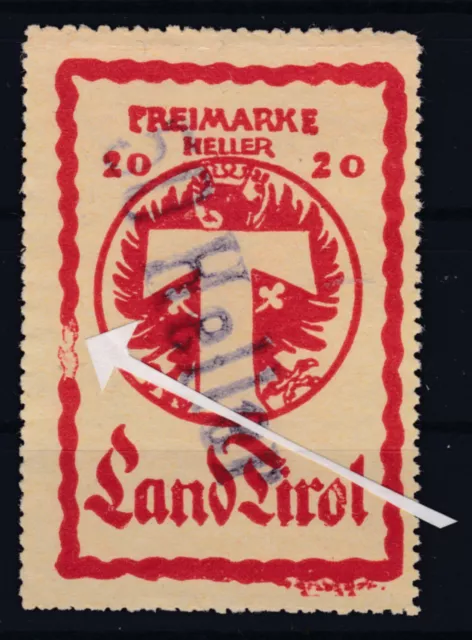 SELTEN !!! Lokalausgabe Tirol Paketmarke mit Druckfehler