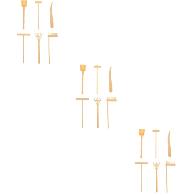 18 Pcs Sand Rake Tools Mini Zen Garden Adornments Miniature