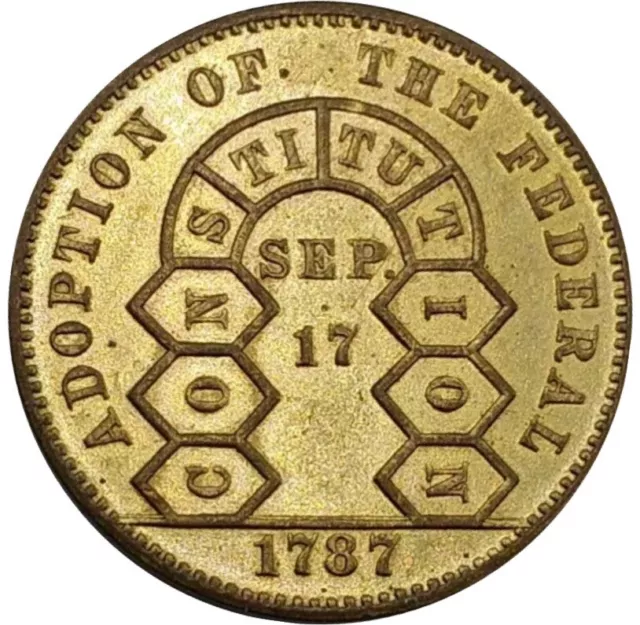 (1887) Adoption Of The Federal Constitution Political Token