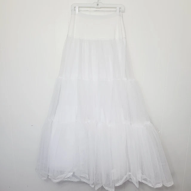 David's Bridal Womens Size S White Ballgown Slip Wedding Prom Bride Formal Wear