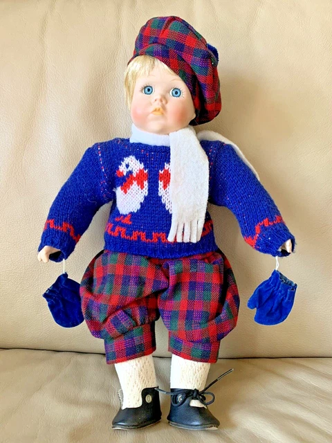Heritage Mint Michael Doll 1992 14" Bisque Porcelain Taiwan Bisque Porcelain