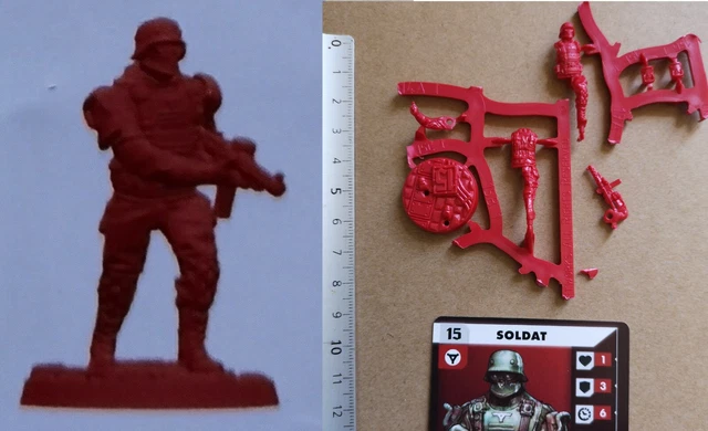 Miniature Richard Wesley + Carte En Français - Univers Weird WW2 / Wolfenstein - Échelle 28mm Pour Jeu/Modélisme