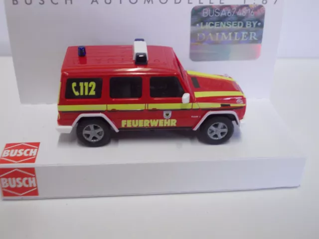 Busch HO 1:87  51471 Mercedes G-Klasse "FW Dortmund",neuwertig in Ovp.(CP136)