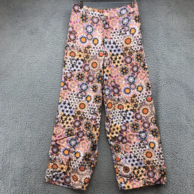 Anthropologie Pants Womens 6 Multicolored Geometric Wide Leg High Rise Boho