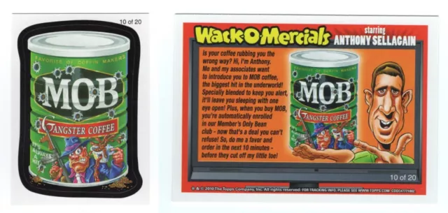 2010 Topps Wacky Packages Series 7 Wack-O-Mercials Mob Card 10 Of 20