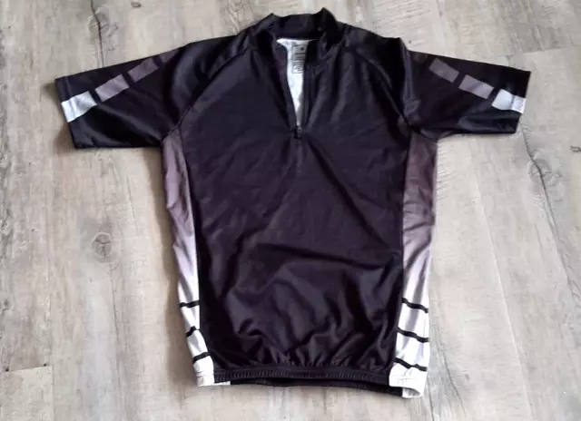 Radsport Trikot Gr. M schwarz grau mit Taschen und Gummizug NEU