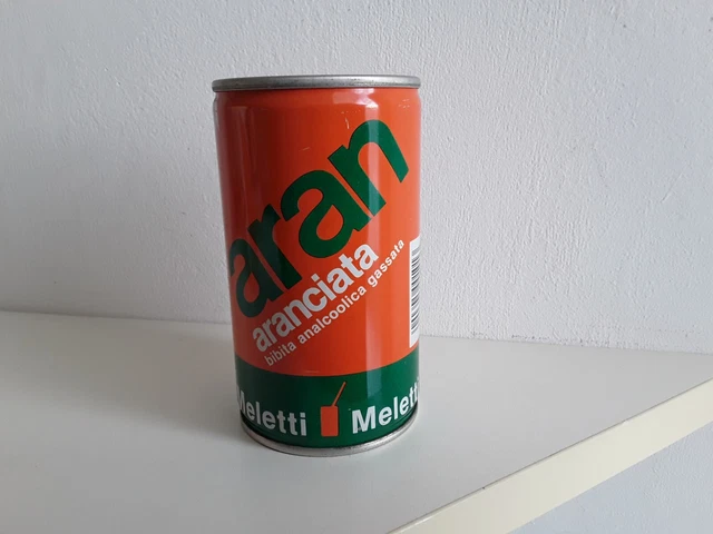Lattina ARANCIATA ARAN Meletti vuota vintage anni 80 Lattina ARANCIATA ARAN Meletti vuota vintage anni 80