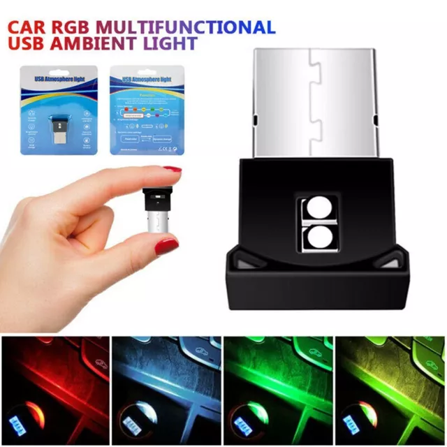 Mini voiture compacte USB lumière d'intérieur lampe d'ambiance contrôle tacti