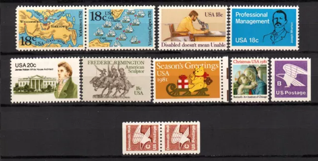 Briefmarken USA LOT aus 1981 postfrisch (US 358)