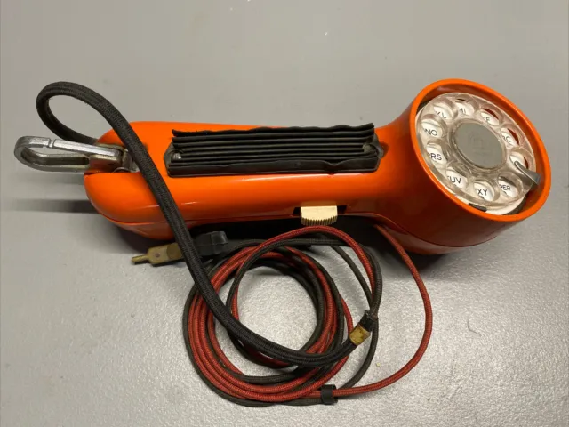Vintage Bell System Western Electric Lineman’s Test/Butt Set Rotary Phone Orange