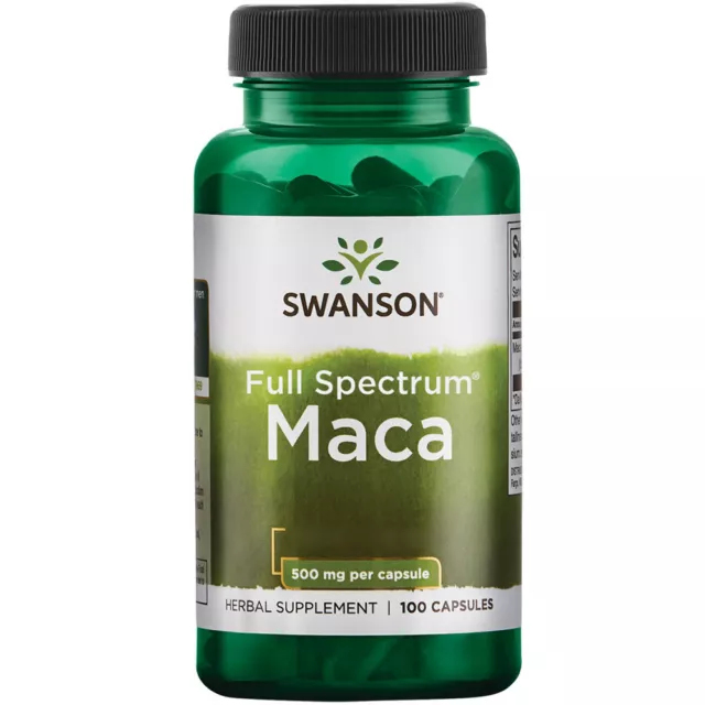 Swanson, Maca, 500mg, 100 Kapseln - Blitzversand