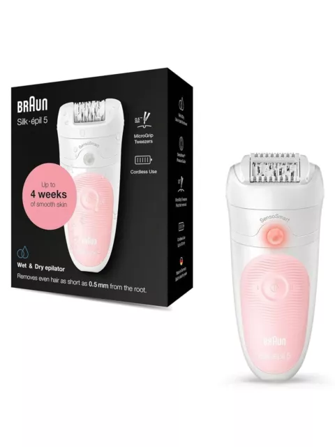 Braun Silk-épil 5 Epilierer Wet & Dry Epilator Wasserfest Anti-Slip Grip,OvP Neu