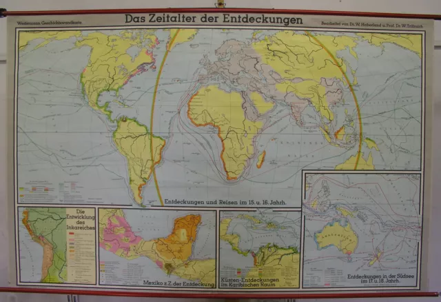 Schulwandkarte Terre Earth Monde Carte Du 203x131 1975 Vintage Mural Map Ou