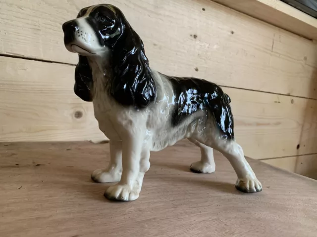 Cocker Spaniel ornament Black & White sculpture figurine Ornament