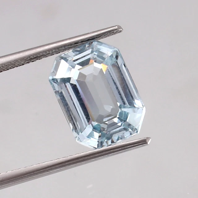 Naturel Bleu Ciel Aigue-Marine Radiant Libre Superbes Qualité Coupe Pierre Gemme