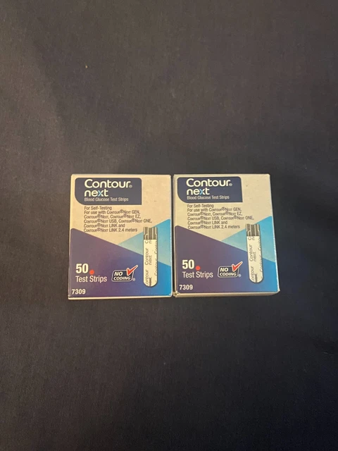 100 tiras reactivas de glucosa para diabéticos Contour caducidad 31/07/24 envío gratuito a compradores de EE. UU.