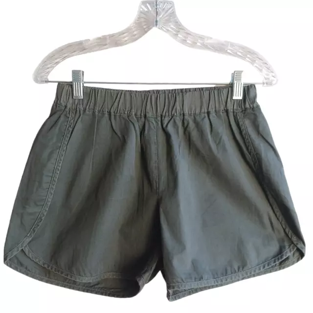 Madewell Pull On Shorts Womens Small Olive Green Breathable Lightweight Casual