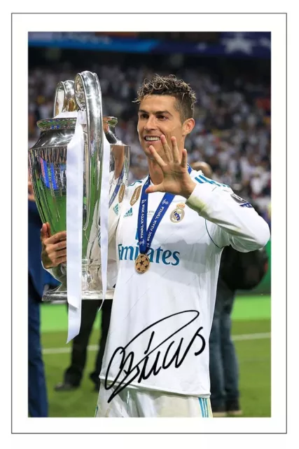 Cristiano Ronaldo Real Madrid Soccer Signed Autograph Photo Print