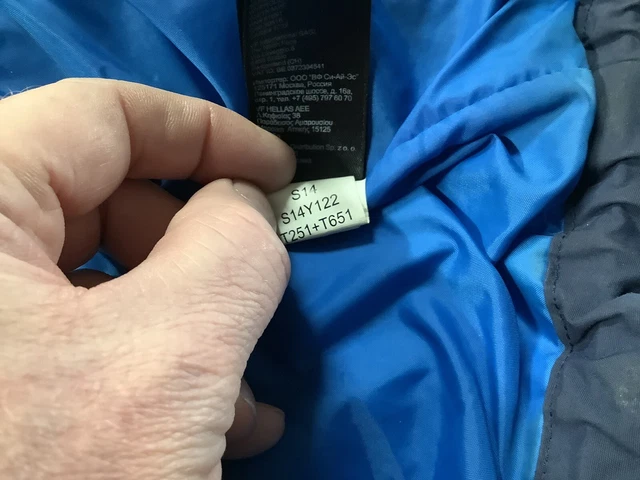 the north face mens hyvent blue rain coat waterproof jacket L with hood 12