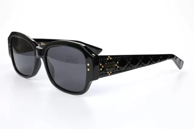 Womens Christian Dior LADYDIORSTUDS5 - 807IR rectangle Black Sunglasses 271482