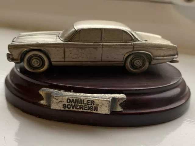 Daimler Sovereign Series 1, 1.57 Scale Pewter Model On Plinth