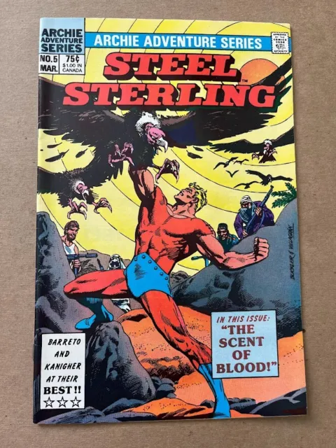 Steel Sterling # 5 Vf Archie Red Circle Comics 1984