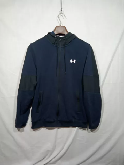 Under Armour Mens Track Jacket Medium Navy Blue Track Jacket Zip Up