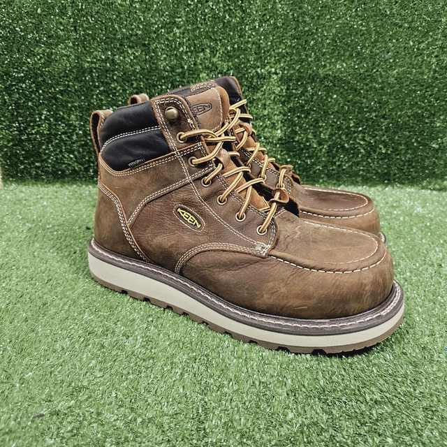KEEN UTILITY CINCINNATI 6" Carbon Toe Brown Leather Work Boots Mens
