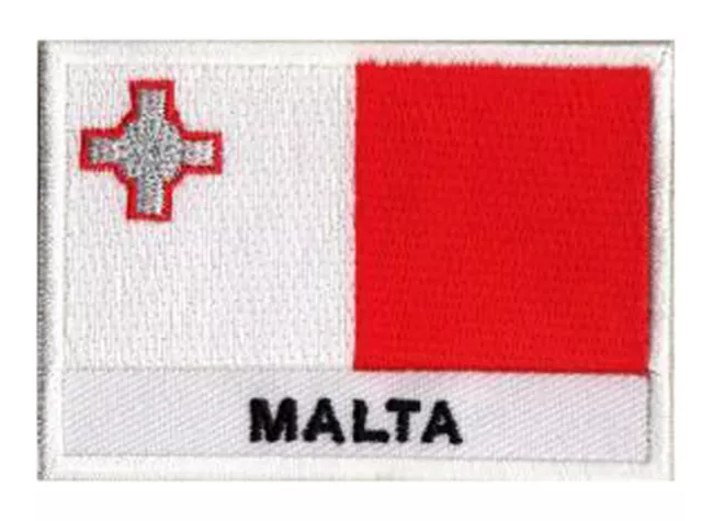 Écusson patche patch badge drapeau MALTE 70 x 45 mm à coudre