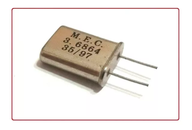 Oscillatore al quarzo 3.6864 MHz 2 Pin THT P=5MM