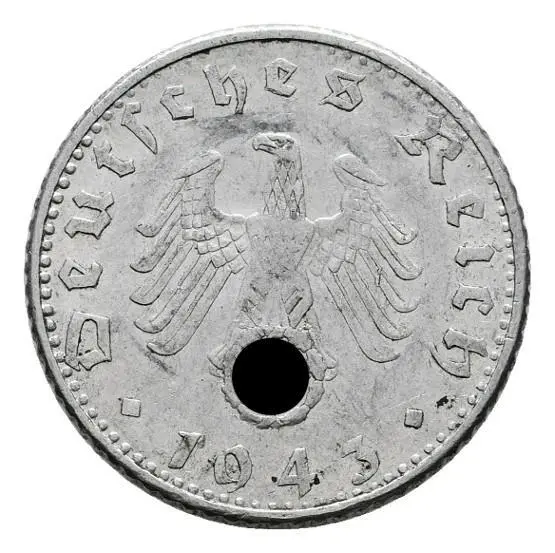 MGS DRITTES REICH 50 Reichspfennig 1943 D ss+