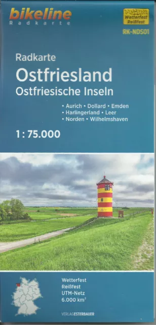 Radkarte Ostfriesland Ostfriesische Inseln Aurich Dollard Emden Harlingerland 21