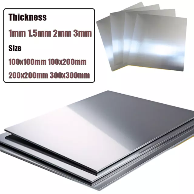 Mirror Stainless Steel Plate 201 Polished Shiny Stainless Steel Metal Plate 8K