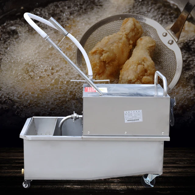 55L Commercial Restaurant Fryer Oil Filter Cart Machine Filtration System