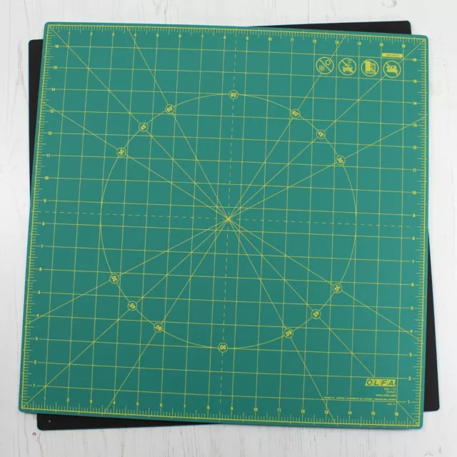 OLFA Rotating Cutting Mat Green Rotary Self Healing 17” Craft Mat